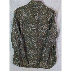 Ron Chereskin Shirt Mens L Long Sleeve funky flowers hippie boho neato keen